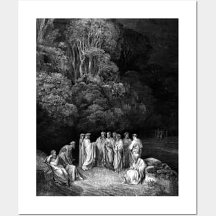 High Resolution Gustave Doré Illustration The Poets in Limbo Posters and Art